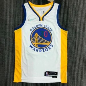 Maillot Homme Stephen Curry White Team Jersey – 75th Anniversary Edition