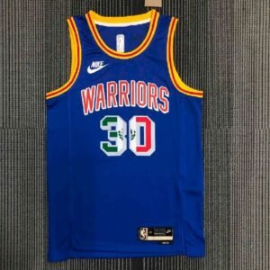 Maillot Homme Stephen Curry Blue Retro Team – 75th Anniversary Edition
