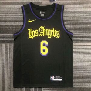 Maillot Homme LeBron James Black Team Jersey