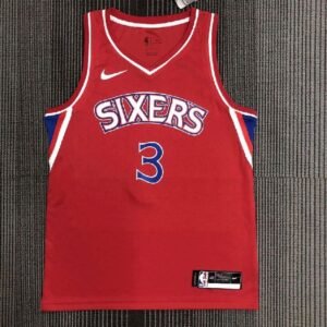 Maillot Homme Allen Iverson Red Team Jersey