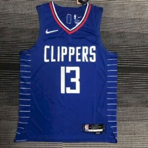 Maillot Homme Paul George Blue Team Jersey – Authentic Edition