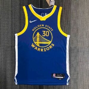 Maillot Homme Stephen Curry Blue Team Jersey – Authentic Edition