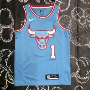 Maillot Homme Derrick??Rose Blue Team Jersey