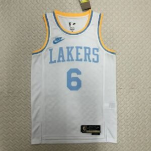 Maillot Homme LeBron James White Retro Team