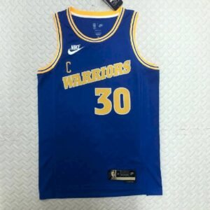 Maillot Homme Stephen Curry Blue Retro Team