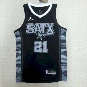 Maillot Homme Tim Duncan Black Team Jersey – Statement Edition
