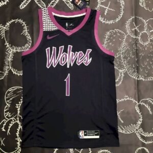 Maillot Homme Anthony Edwards Black Team Jersey