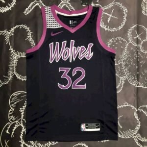 Maillot Homme Karl-Anthony Towns Black Team Jersey