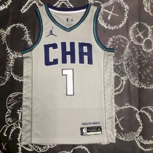 Maillot Homme LaMelo Ball Gray Team Jersey