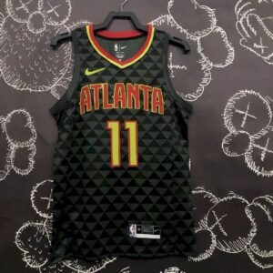 Maillot Homme Trae Young Black Team Jersey