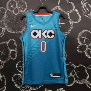 Maillot Homme Russell Westbrook Blue Team Jersey – City Edition