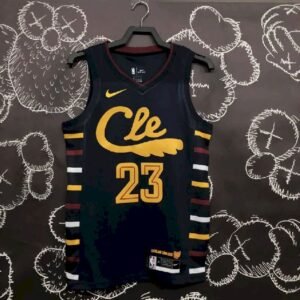 Maillot Homme LeBron Raymone James Black Team Jersey