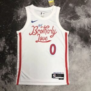 Maillot Homme Tyrese Maxey White Team Jersey – City Edition