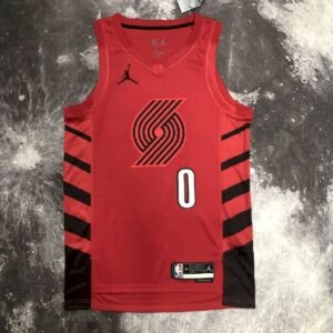 Maillot Homme Damian Lillard Red Team Jersey – Statement Edition