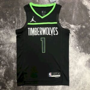Maillot Homme Anthony Edwards Black Team Jersey – Statement Edition