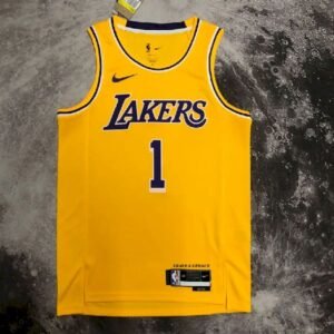 Maillot Homme D’Angelo Russell Yellow Team Jersey