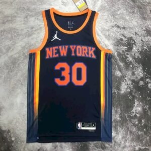 Maillot Homme Julius Randle Black Team Jersey – Statement Edition