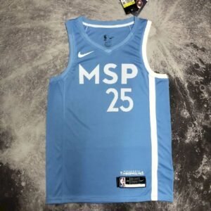 Maillot Homme Derrick Rose Blue Team Jersey