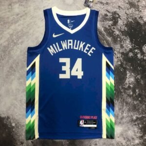 Maillot Homme Giannis Antetokounmpo Blue Team Jersey – City Edition