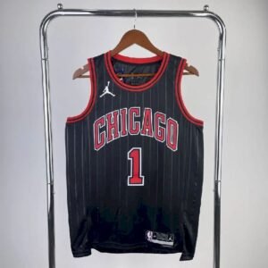 Maillot Homme Derrick??Rose Black Team Jersey – Statement Edition