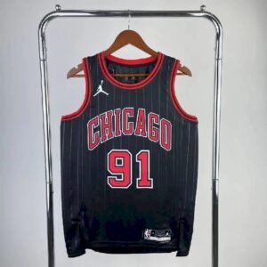 Maillot Homme Dennis Rodman Black Team Jersey – Statement Edition