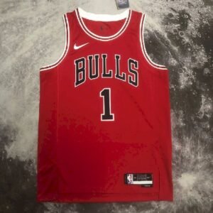 Maillot Homme Derrick Rose Red Team Jersey