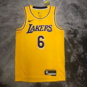 Maillot Homme LeBron James Yellow Team Jersey