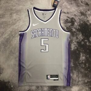 Maillot Homme De??Aaron Fox Gray Team Jersey – City Edition