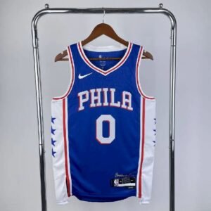 Maillot Homme Tyrese Maxey Blue Team Jersey
