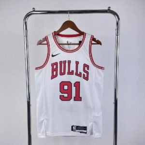 Maillot Homme Dennis Rodman White Team Jersey