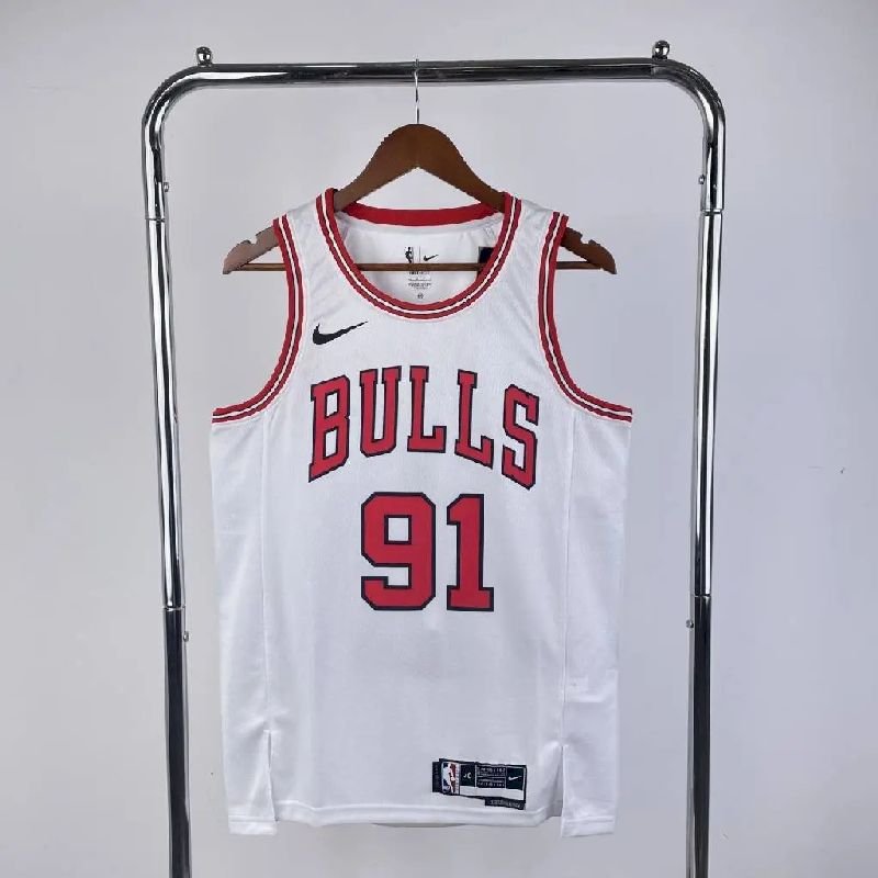 Maillot Homme Dennis Rodman White Team Jersey