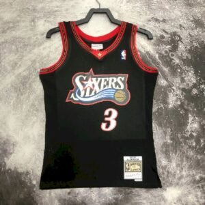 Maillot Homme M&N 1997?M98 Allen Iverson Black Retro Jersey