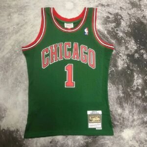 Maillot Homme M&N 08/09 Derrick Rose Green Retro