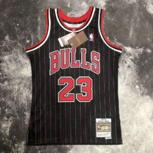 Maillot Homme M&N 1996 Michael Jordan Black Retro Jersey