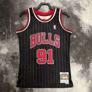 Maillot Homme M&N 1996 Dennis Rodman Black Retro