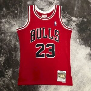 Maillot Homme M&N 1998 Michael Jordan Red Retro Jersey