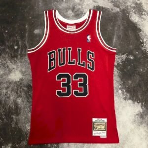 Maillot Homme M&N 1998 Scottie Pippen Red Retro