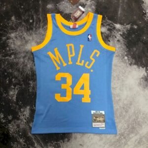 Maillot Homme M&N 2002 Shaquille O’Neal Blue Retro Jersey