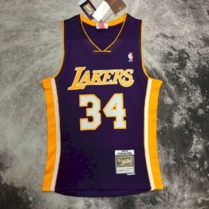 Maillot Homme M&N 1999/2000 Shaquille O’Neal Purple Retro