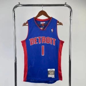 Maillot Homme M&N 2008/09 Allen Iverson Blue Retro Jersey