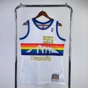 Maillot Homme M&N 1991/1992 Dikembe Mutombo White Retro