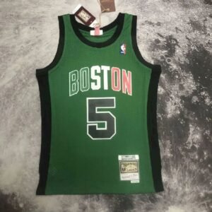 Maillot Homme M&N Kevin Garnett Green Retro Jersey