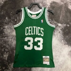Maillot Homme M&N 1985/86 Larry Bird Green Retro