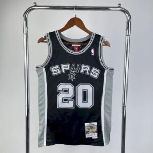 Maillot Homme M&N 2002/03 Manu Gin??bili Black Retro