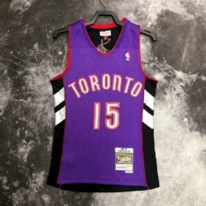 Maillot Homme M&N 2000 Vince Carter Purple/Black Retro Jersey