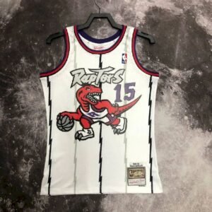 Maillot Homme M&N 1999 Vince Carter White Retro Jersey