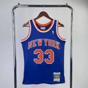 Maillot Homme M&N 1991/92 Patrick Ewing Blue Retro