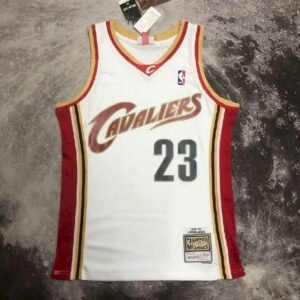 Maillot Homme M&N 2003/04 LeBron James White Retro
