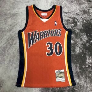 Maillot Homme M&N 2009/2010 Stephen Curry Orange Retro