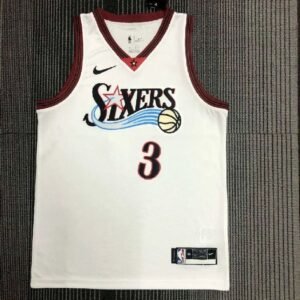 Maillot Homme Allen Iverson White Retro Team Jersey